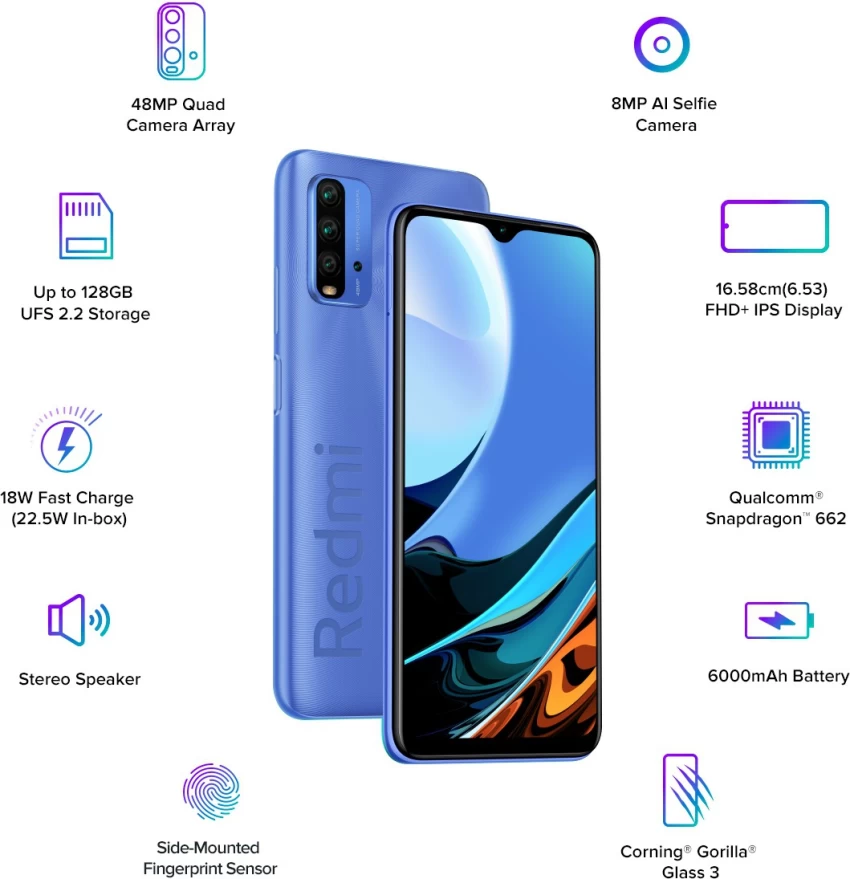 REDMI 9 Power (Blazing Blue, 64 GB)  (4 GB RAM) Price in india